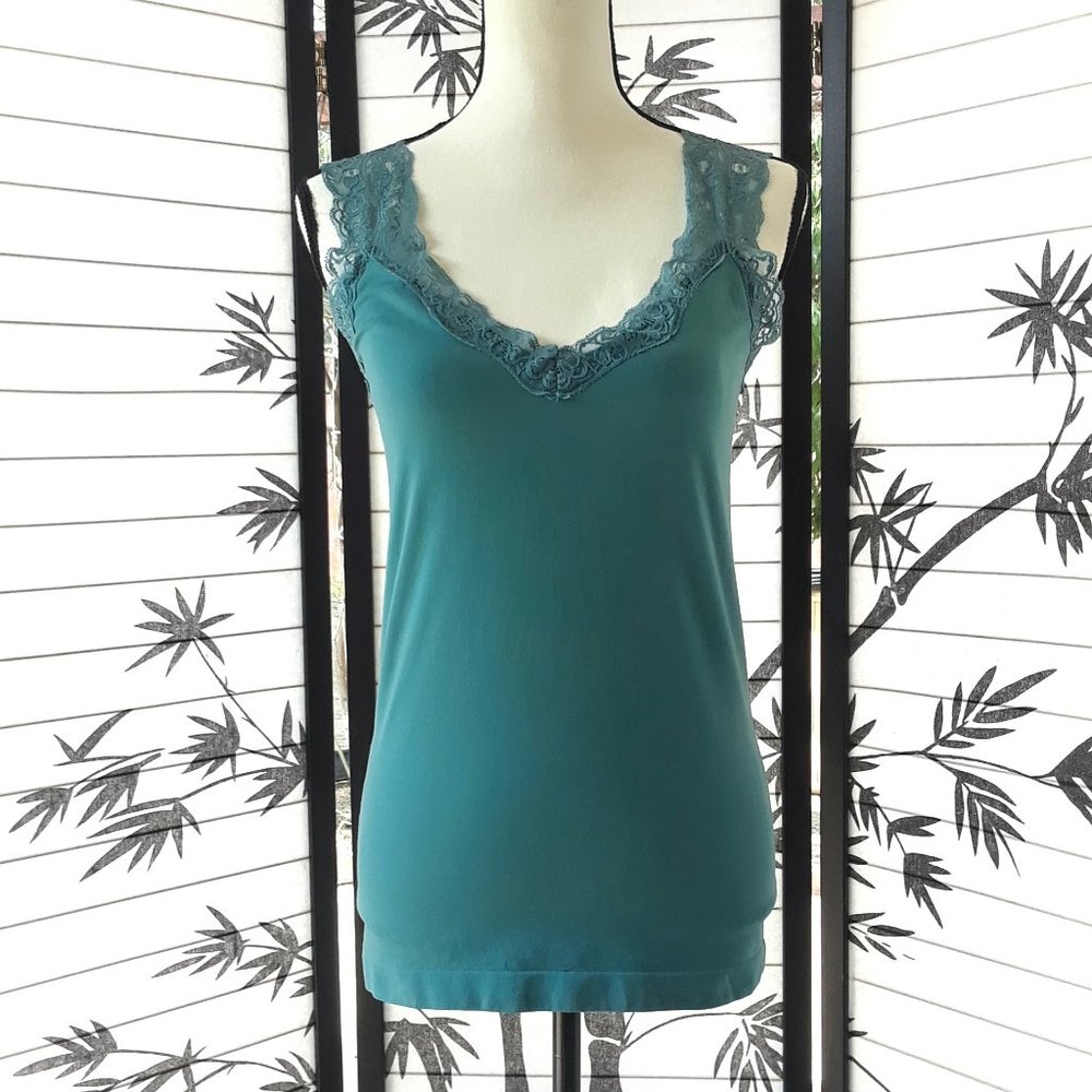 Simply Styled Blue Lace Smoothing Nylon Camisole NEW